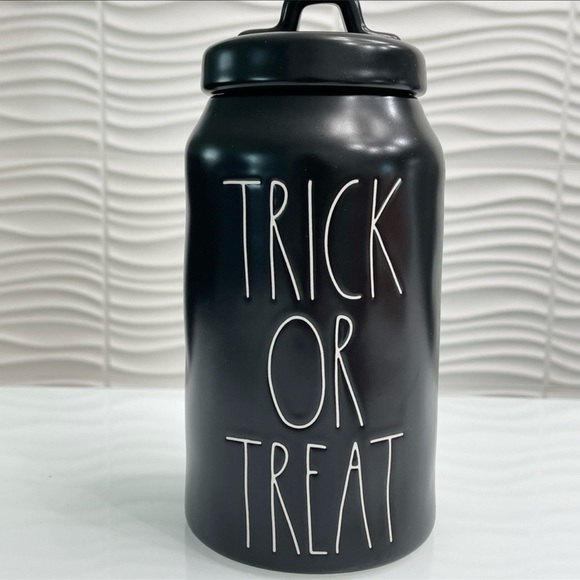 Rae Dunn Other - Rae Dunn TRICK OR TREAT Black Canister 🖤